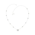 14K WHITE GOLD 2 1/4CT ROUND/EMERALD DIAMOND LADIES NECKLACE