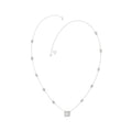 14K WHITE GOLD 2 1/4CT ROUND/EMERALD DIAMOND LADIES NECKLACE