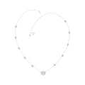 14K WHITE GOLD 2 1/4CT ROUND/OVAL DIAMOND LADIES NECKLACE