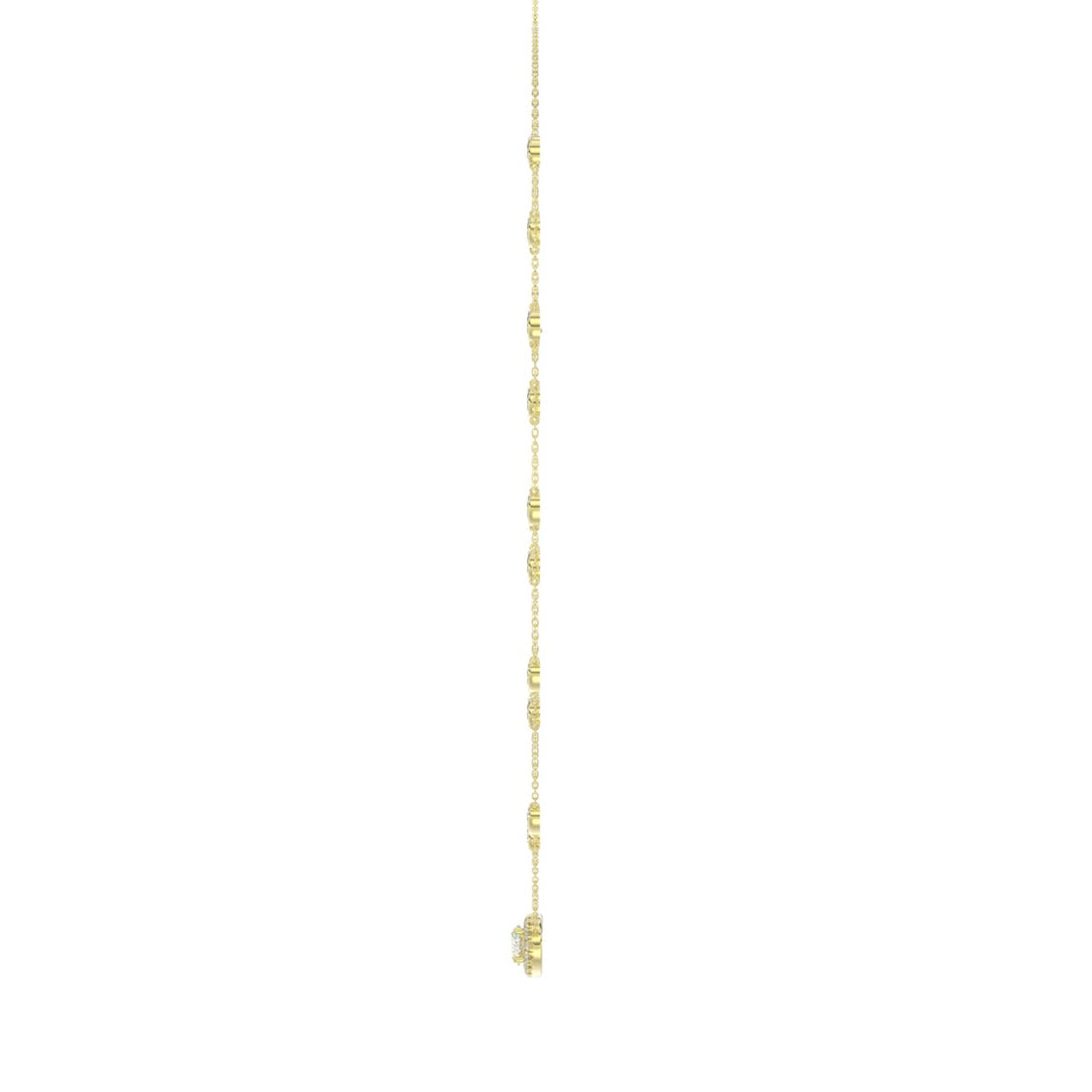 14K YELLOW GOLD 2 1/4CT ROUND/OVAL DIAMOND LADIES NECKLACE