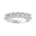 14K WHITE GOLD 1 1/2CT OVAL DIAMOND LADIES BAND