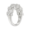10K WHITE GOLD 3.00CT ROUND/PEAR DIAMOND LADIES RING