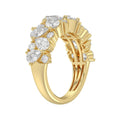 10K YELLOW GOLD 3.00CT ROUND/PEAR DIAMOND LADIES RING