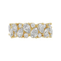 10K YELLOW GOLD 3.00CT ROUND/PEAR DIAMOND LADIES RING