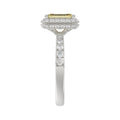 14K WHITE GOLD 1.00CT ROUND/YELLOW RADIANT DIAMOND LADIES RING (CENTER STONE YELLOW RADIANT DIAMOND 3.00CT)