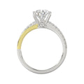 14K WHITE/YELLOW GOLD 2 1/4CT ROUND/PEAR DIAMOND LADIES RING (CENTER STONE PEAR DIAMOND 2CT)