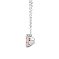 ETERNAL BLUSH COLLECTION 14K WHITE GOLD 1.00CT CUSHION PINK DIAMOND LADIES PENDANT