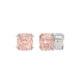 ETERNAL BLUSH COLLECTION 14K WHITE GOLD 2.00CT PINK CUSHION DIAMOND LADIES EARRINGS