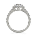 14K WHITE GOLD 1 3/4CT ROUND/BAGUETTE/HEZAGON STEP CUT DIAMOND LADIES RING