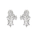 14K WHITE GOLD 1 1/2CT ROUND/MARQUISE/PEAR/HEXAGON STEP CUT LADIES EARRINGS