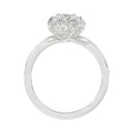 14K WHITE GOLD 2 1/4CT ROUND/OVAL DIAMOND LADIES RING