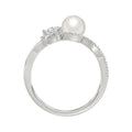 14K WHITE GOLD 3/4CT ROUND/MARQUISE/PEARL/PEAR DIAMOND LADIES RING