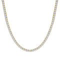 14K YELLOW GOLD 12.00CT ROUND DIAMOND MEN'S NECKLACE