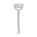 14K WHITE GOLD 1 3/4CT ROUND/RADIANT DIAMOND LADIES RING (CENTER STONE RADIANT DIAMOND 1 1/2CT)