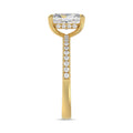 14K YELLOW GOLD 1 3/4CT ROUND/RADIANT DIAMOND LADIES RING (CENTER STONE RADIANT DIAMOND 1 1/2CT)