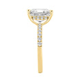 14K YELLOW GOLD 3 1/2CT ROUND/RADIANT DIAMOND LADIES RING (CENTER STONE RADIANT DIAMOND 3CT)
