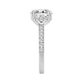 14K WHITE GOLD 3 1/2CT ROUND DIAMOND LADIES RING (CENTER STONE ROUND DIAMOND 3CT)