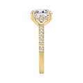 14K YELLOW GOLD 3 1/2CT ROUND DIAMOND LADIES RING (CENTER STONE ROUND DIAMOND 3CT)
