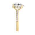 14K YELLOW GOLD 3 1/2CT ROUND/OVAL DIAMOND LADIES RING (CENTER STONE OVAL DIAMOND 3CT)