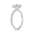 14K WHITE GOLD 1 3/4CT ROUND/PEAR DIAMOND LADIES RING (CENTER STONE PEAR DIAMOND 1 1/2CT)