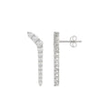 14K WHITE GOLD 1/2CT ROUND DIAMOND LADIES EARRINGS