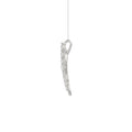 14K WHITE GOLD 3/8CT ROUND DIAMOND LADIES PENDANT WITH CHAIN