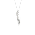 14K WHITE GOLD 3/8CT ROUND DIAMOND LADIES PENDANT WITH CHAIN