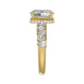14K YELLOW GOLD 2 3/4CT ROUND/OVAL/PEAR DIAMOND LADIES RING (CENTER STONE OVAL DIAMOND 2CT)