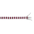 14K WHITE GOLD 5 3/4CT ROUND/RUBY ROUND DIAMOND LADIES BRACELET (RUBY ROUND DIAMOND 2 3/4CT)