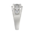 14K WHITE GOLD 2.00CT ROUND DIAMOND MEN'S BAND