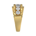 14K YELLOW GOLD 2.00CT ROUND DIAMOND MEN'S BAND