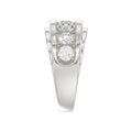 14K WHITE GOLD 3.00CT ROUND DIAMOND MEN'S BAND