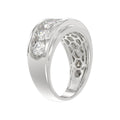 14K WHITE GOLD 3.00CT ROUND DIAMOND MEN'S BAND