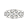 14K WHITE GOLD 3.00CT ROUND DIAMOND MEN'S BAND