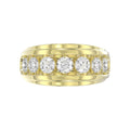14K YELLOW GOLD 3.00CT ROUND DIAMOND MEN'S BAND