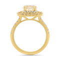 14K YELLOW GOLD 2 3/4CT ROUND/CUSHION DIAMOND LADIES RING (CENTER STONE YELLOW CUSHION DIAMOND 2CT)