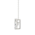 14K WHITE GOLD 1 5/8CT FANCY CUT ALPHABET DIAMOND LADIES PENDANT WITH CHAIN