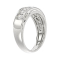 14K WHITE GOLD 1.00CT ROUND DIAMOND MEN'S BAND