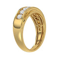 14K YELLOW GOLD 1.00CT ROUND DIAMOND MEN'S BAND