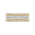 Ladies 14K Yellow Gold Ladies Band 2 1/4CT Featuring Round & Radiant Cut Diamonds