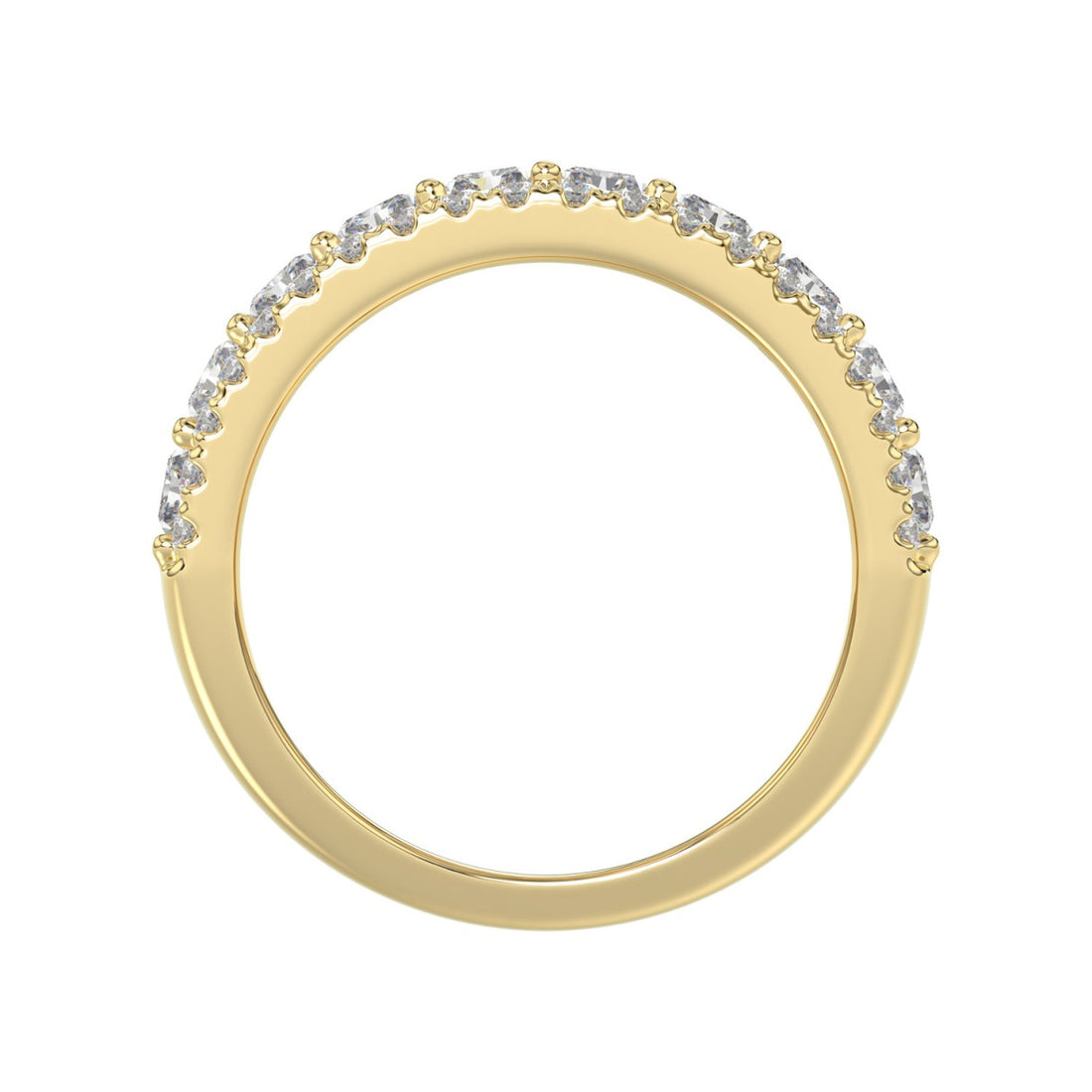 3.00 CT Fashion Band for Ladies Round &amp; Radiant Cut Diamonds 14K Yellow Gold Luxury Band (Color F-G -Clarity VS1/VS2)