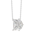 10K White Gold Diamond Initial “D” Pendant 2 1/3CT Fancy Cut Ladies Alphabet Charm with Chain