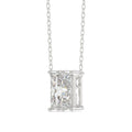 10K White Gold Diamond Initial “H” Pendant 1 1/3CT Fancy Cut Ladies Alphabet Charm with Chain