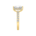 14K YELLOW GOLD 4 3/4CT ROUND/RADIANT DIAMOND LADIES RING (CENTER STONE RADIANT DIAMOND 4CT)