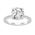 14K WHITE GOLD 4 3/4CT ROUND DIAMOND LADIES RING (CENTER STONE ROUND DIAMOND 4.00CT)