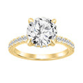 14K YELLOW GOLD 4 3/4CT ROUND DIAMOND LADIES RING (CENTER STONE ROUND DIAMOND 4.00CT)