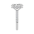 14K WHITE GOLD 4 3/4CT ROUND/OVAL DIAMOND LADIES RING (CENTER STONE OVAL DIAMOND 4CT)