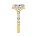 14K YELLOW GOLD 4 3/4CT ROUND/OVAL DIAMOND LADIES RING (CENTER STONE OVAL DIAMOND 4CT)