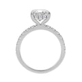 14K WHITE GOLD 6.00CT ROUND/CUSHION DIAMOND LADIES RING (CENTER STONE CUSHION DIAMOND 5CT)