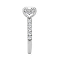 14K WHITE GOLD 6.00CT ROUND/CUSHION DIAMOND LADIES RING (CENTER STONE CUSHION DIAMOND 5CT)